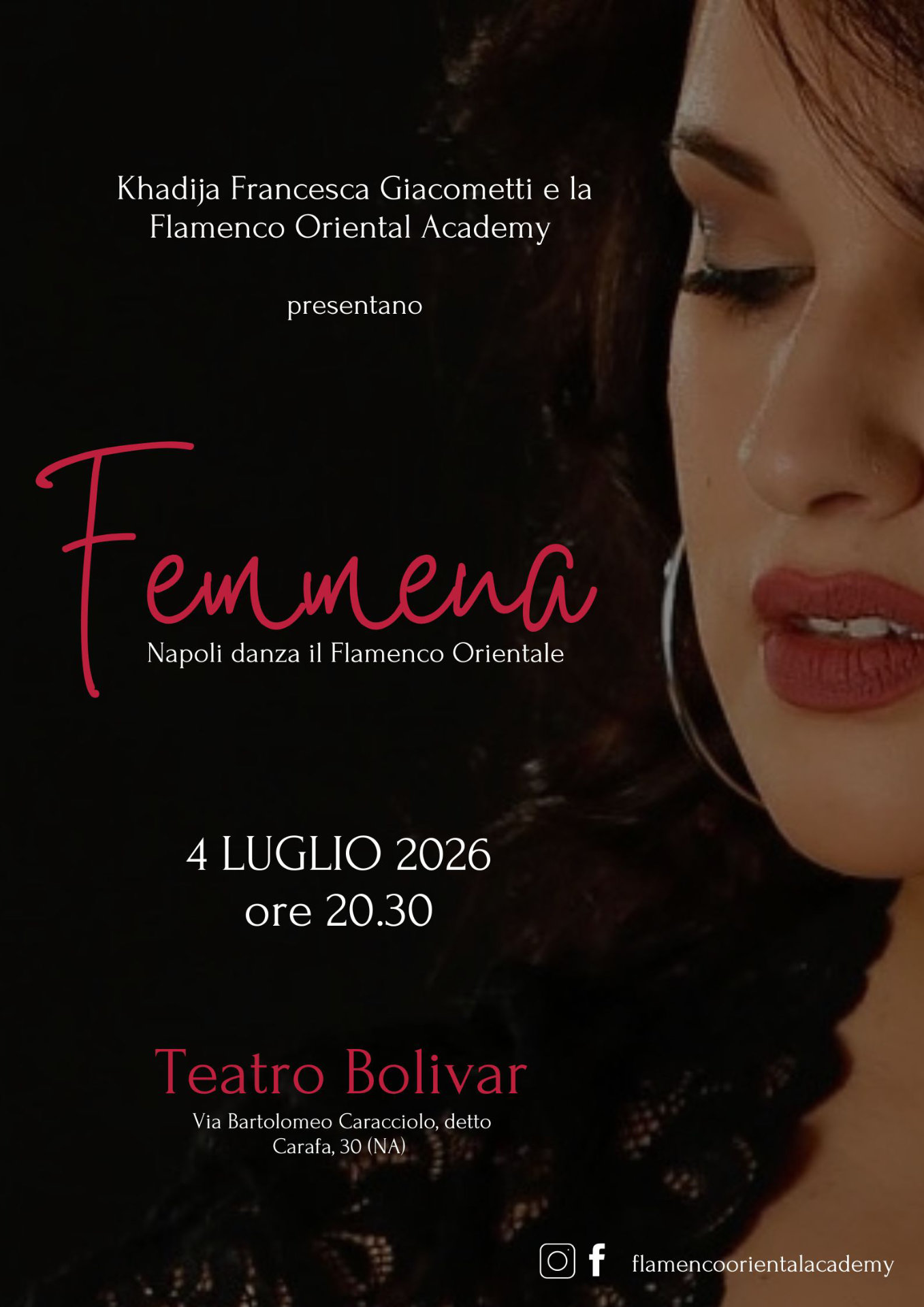 Locandina ufficiale dello spettacolo Femmena
